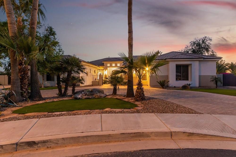 Immense Chandler 5 Bedroom Home Sleeps 10 Comfortably! Game Room Putting Green, Heated Pool and Spa. by RedAwning