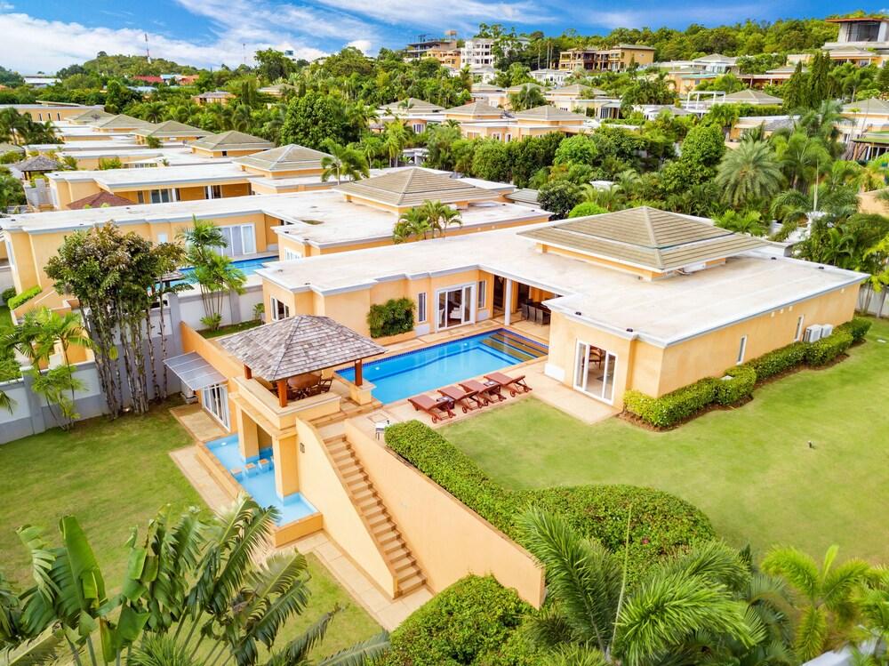 Sunset View Luxury Pool Villa Aerial View