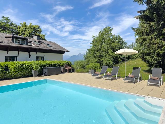 Romantik Hotel Die Gersberg Alm mit Panoramablick auf Salzburg